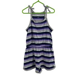 Harper‎ Canyon Purple Grey Stripe Sleeveless Romper Size 5 New